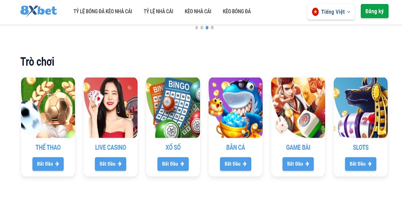 Kho game ấn tượng với nhiều dòng game hot của Nhà cái 8Xbet