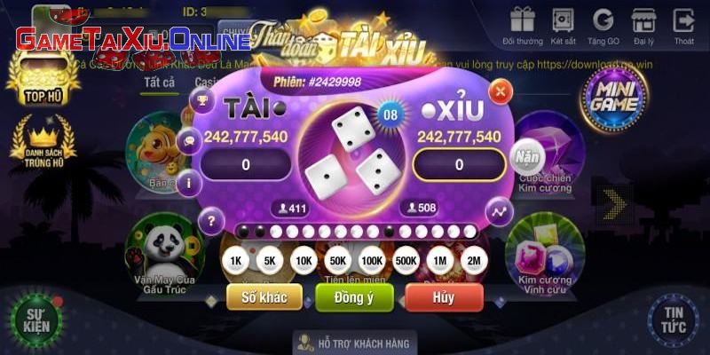 Cách chơi game tài xỉu rút tiền mặt chi tiết nhất